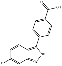 Benzoic acid, 4-(6-fluoro-2H-indazol-3-yl)- Structure