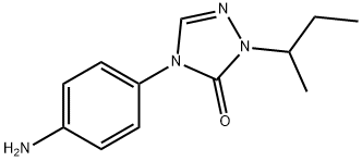 3H-1,2,4-Triazol-3-one, 4-(4-aminophenyl)-2,4-dihydro-2-(1-methylpropyl)- Structure