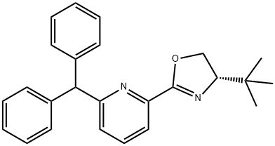 Pyridine, 2-[(4S)-4-(1,1-dimethylethyl)-4,5-dihydro-2-oxazolyl]-6-(diphenylmethyl)- 구조식 이미지