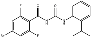 4-Bromo-2,6-difluoro-N-[[[2-(1-methylethyl)phenyl]amino]carbonyl]benzamide Structure