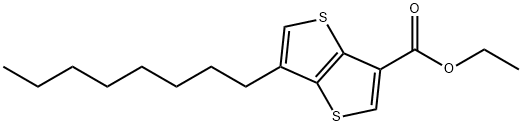 Thieno[3,2-b]thiophene-3-carboxylic acid, 6-octyl-, ethyl ester Structure