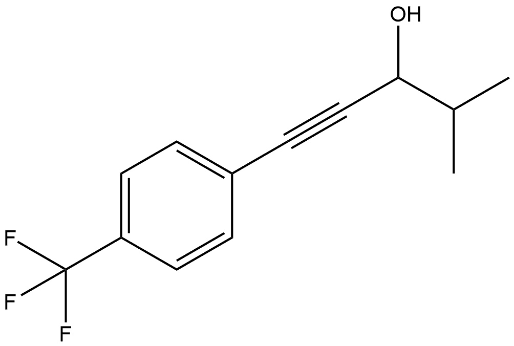 4-Methyl-1-[4-(trifluoromethyl)phenyl]-1-pentyn-3-ol Structure