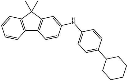 9H-Fluoren-2-amine, N-(4-cyclohexylphenyl)-9,9-dimethyl- 구조식 이미지