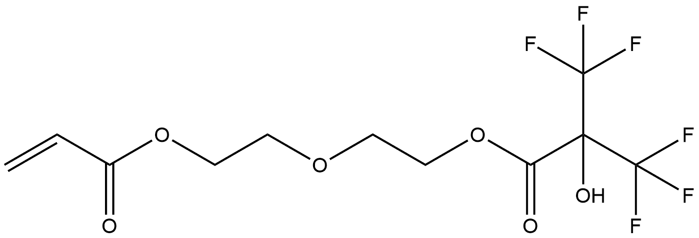 2-[2-[3,3,3-Trifluoro-2-hydroxy-1-oxo-2-(trifluoromethyl)propoxy]ethoxy]ethyl 2-propenoate (ACI) Structure