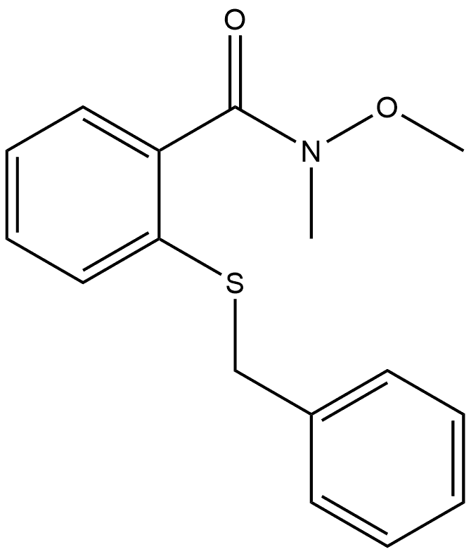 N-Methoxy-N-methyl-2-[(phenylmethyl)thio]benzamide Structure