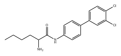 Hexanamide, 2-amino-N-(3',4'-dichloro[1,1'-biphenyl]-4-yl)- Structure