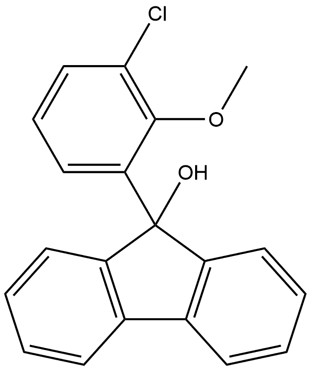 9-(3-Chloro-2-methoxyphenyl)-9H-fluoren-9-ol Structure