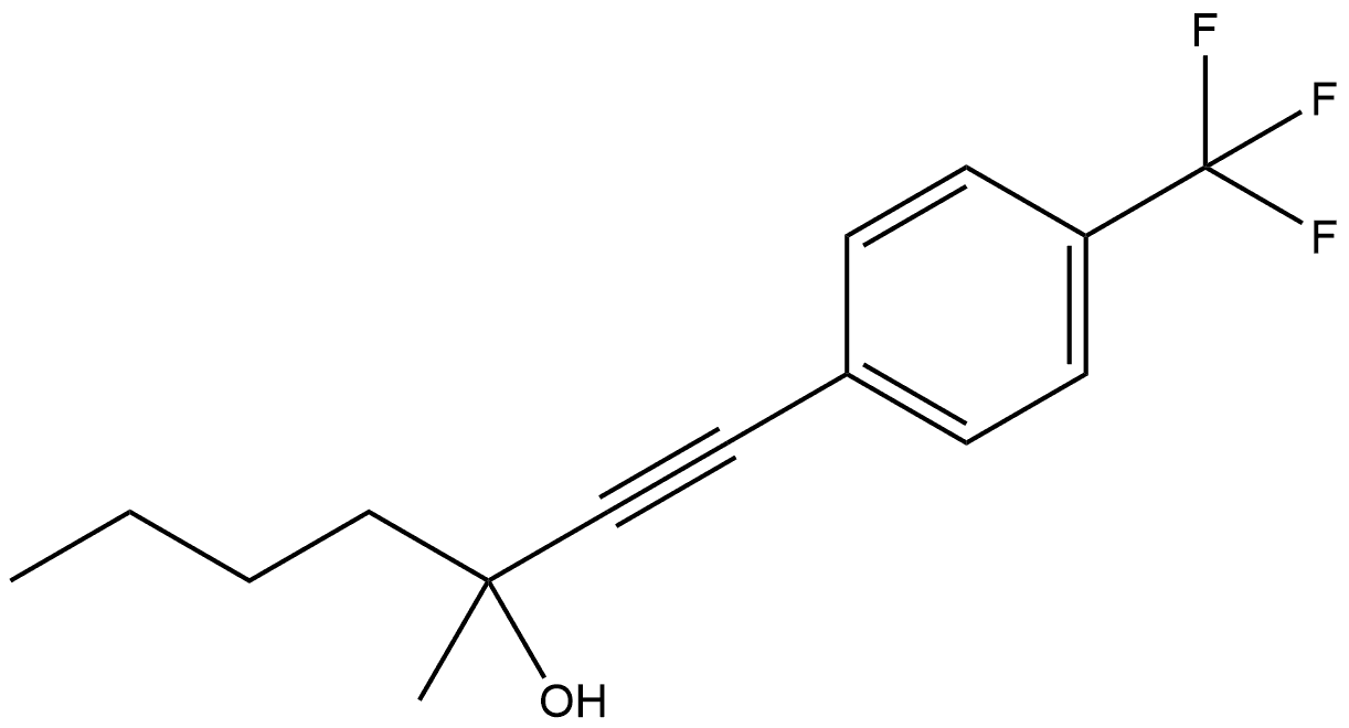 3-Methyl-1-[4-(trifluoromethyl)phenyl]-1-heptyn-3-ol Structure