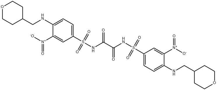 Ethanediamide, N1,N2-bis[[3-nitro-4-[[(tetrahydro-2H-pyran-4-yl)methyl]amino]phenyl]sulfonyl]- Structure