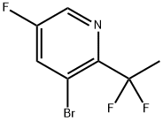 Pyridine, 3-bromo-2-(1,1-difluoroethyl)-5-fluoro- 구조식 이미지