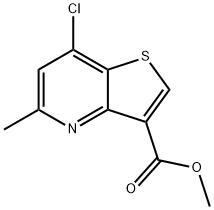 Thieno[3,2-b]pyridine-3-carboxylic acid, 7-chloro-5-methyl-, methyl ester 구조식 이미지