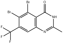 4(3H)-Quinazolinone, 5,6-dibromo-2-methyl-7-(trifluoromethyl)- Structure