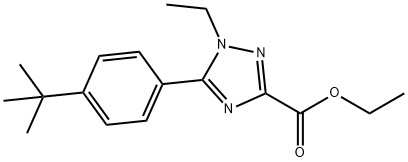 Ethyl 5-(4-(tert-butyl)phenyl)-1-ethyl-1H-1,2,4-triazole-3-carboxylate 구조식 이미지