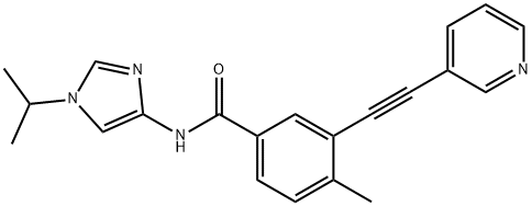 Benzamide, 4-methyl-N-[1-(1-methylethyl)-1H-imidazol-4-yl]-3-[2-(3-pyridinyl)ethynyl]- Structure