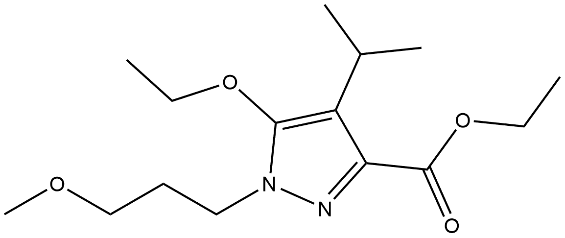 ethyl 5-ethoxy-1-(3-methoxypropyl)-4-(propan-2-yl)-1H-pyrazole-3-carboxylate Structure