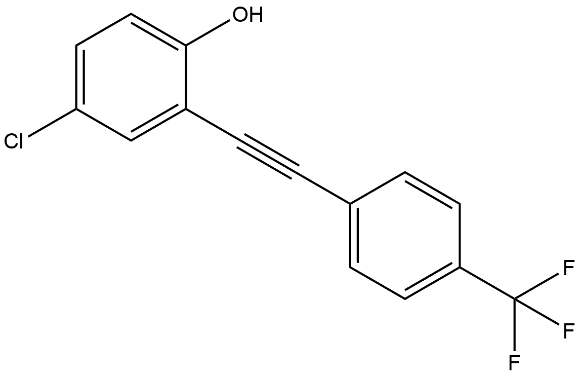 4-Chloro-2-[2-[4-(trifluoromethyl)phenyl]ethynyl]phenol Structure