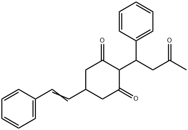 1,3-Cyclohexanedione, 2-(3-oxo-1-phenylbutyl)-5-(2-phenylethenyl)- Structure