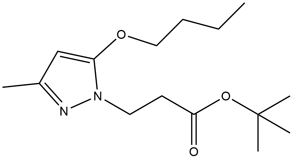 tert-butyl 3-(5-butoxy-3-methyl-1H-pyrazol-1-yl)propanoate Structure