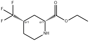 cis-4-Trifluoromethyl-piperidine-2-carboxylic acid ethyl ester Structure