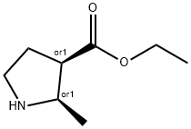 cis-2-Methyl-pyrrolidine-3-carboxylic acid ethyl ester 구조식 이미지