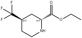 trans-4-Trifluoromethyl-piperidine-2-carboxylic acid ethyl ester Structure