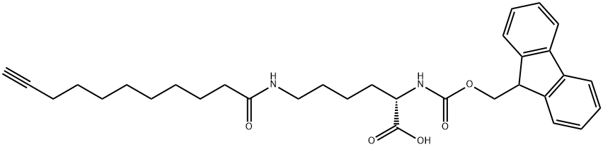 L-Lysine, N2-[(9H-fluoren-9-ylmethoxy)carbonyl]-N6-(1-oxo-10-undecyn-1-yl)- Structure