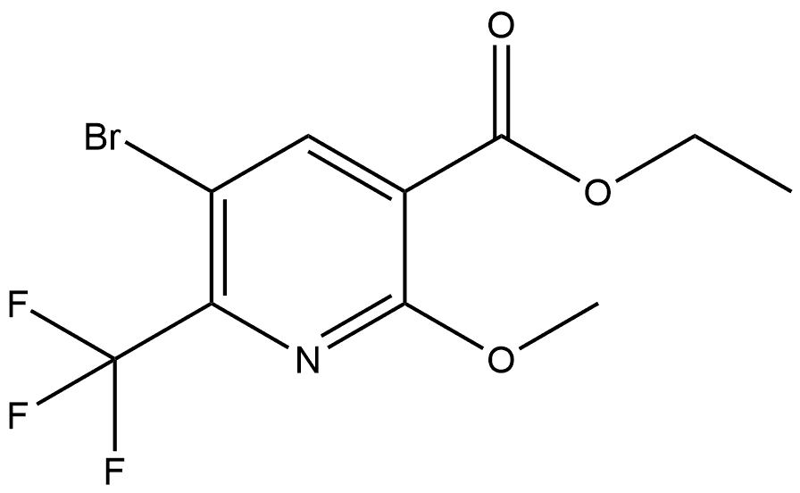 Ethyl 5-bromo-2-methoxy-6-(trifluoromethyl)-3-pyridinecarboxylate Structure