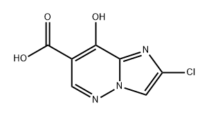 Imidazo[1,2-b]pyridazine-7-carboxylic acid, 2-chloro-8-hydroxy- 구조식 이미지