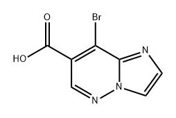 Imidazo[1,2-b]pyridazine-7-carboxylic acid, 8-bromo- Structure