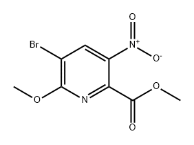 2-Pyridinecarboxylic acid, 5-bromo-6-methoxy-3-nitro-, methyl ester Structure