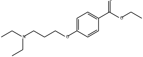 Benzoic acid, 4-[3-(diethylamino)propoxy]-, ethyl ester Structure