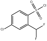 Benzenesulfonyl chloride, 4-chloro-2-(difluoromethyl)- Structure