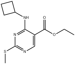 ethyl 4-(cyclobutylamino)-2-(methylthio)pyrimidine-5-carboxylate Structure