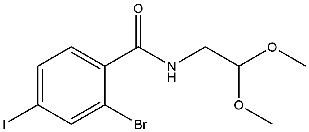 Benzamide, 2-bromo-N-(2,2-dimethoxyethyl)-4-iodo- Structure