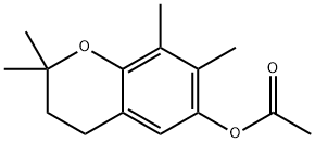 2H-1-Benzopyran-6-ol, 3,4-dihydro-2,2,7,8-tetramethyl-, 6-acetate Structure