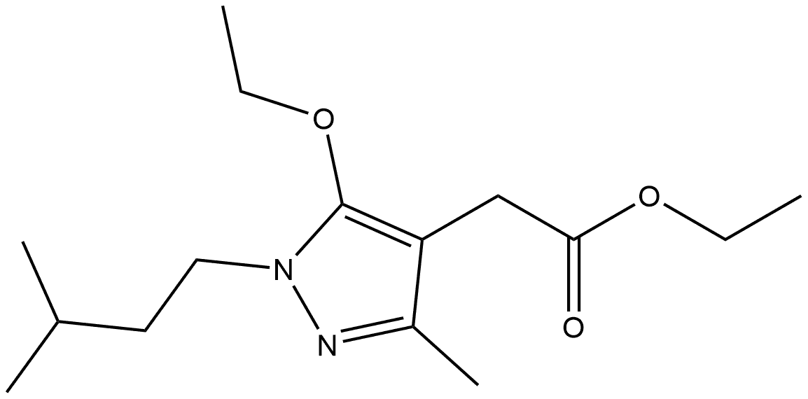 ethyl 2-[5-ethoxy-3-methyl-1-(3-methylbutyl)-1H-pyrazol-4-yl]acetate Structure