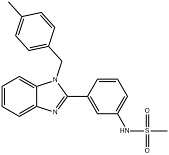 Methanesulfonamide, N-[3-[1-[(4-methylphenyl)methyl]-1H-benzimidazol-2-yl]phenyl]- Structure