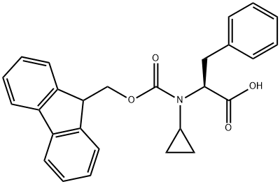 L-Phenylalanine, N-cyclopropyl-N-[(9H-fluoren-9-ylmethoxy)carbonyl]- Structure