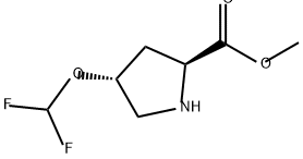 L-Proline, 4-(difluoromethoxy)-, methyl ester, (4R)- 구조식 이미지