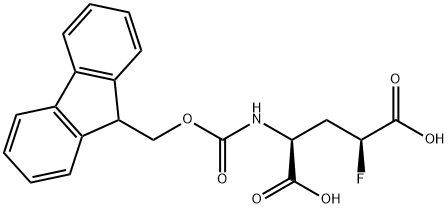 (2S,4S)-2-({[(9H-fluoren-9-yl)methoxy]carbonyl}am
ino)-4-fluoropentanedioic acid Structure