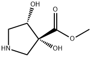 rac-methyl (3R,4S)-3,4-dihydroxypyrrolidine-3-carboxylate hydrochloride Structure