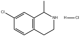 Isoquinoline, 7-chloro-1,2,3,4-tetrahydro-1-methyl-, hydrochloride (1:1) Structure