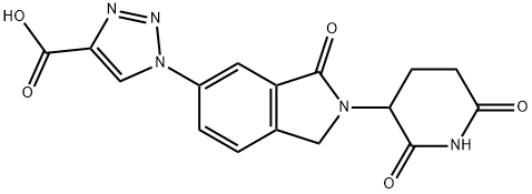 1-[2-(2,6-dioxopiperidin-3-yl)-3-oxo-2,3-dihydro-1H-isoindol-5-yl]-1H-1,2,3-triazole-4-carboxylic acid Structure