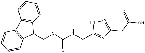 2-{5-[({[(9H-fluoren-9-yl)methoxy]carbonyl}amino)
methyl]-4H-1,2,4-triazol-3-yl}acetic acid Structure