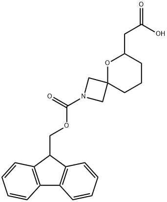 2-(2-{[(9H-fluoren-9-yl)methoxy]carbonyl}-5-oxa-2-azaspiro[3.5]nonan-6-yl)acetic acid Structure