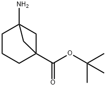 Bicyclo[3.1.1]heptane-1-carboxylic acid, 5-amino-, 1,1-dimethylethyl ester Structure