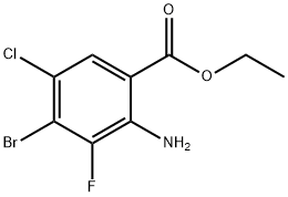 Benzoic acid, 2-amino-4-bromo-5-chloro-3-fluoro-, ethyl ester 구조식 이미지