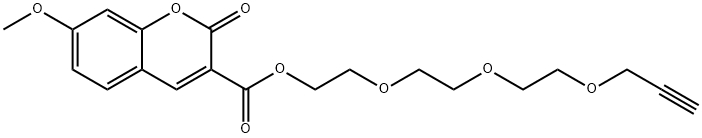 2-(2-(2-(prop-2-yn-1-yloxy)ethoxy)ethoxy)ethyl 7-methoxy-2-oxo-2H-chromene-3-carboxylate Structure