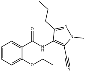 Benzamide, N-(5-cyano-1-methyl-3-propyl-1H-pyrazol-4-yl)-2-ethoxy- 구조식 이미지