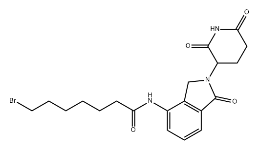 Heptanamide, 7-bromo-N-[2-(2,6-dioxo-3-piperidinyl)-2,3-dihydro-1-oxo-1H-isoindol-4-yl]- Structure